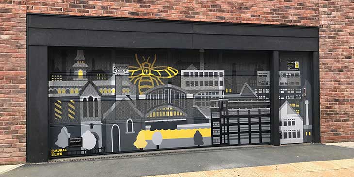 Bee in the city - väggmålning